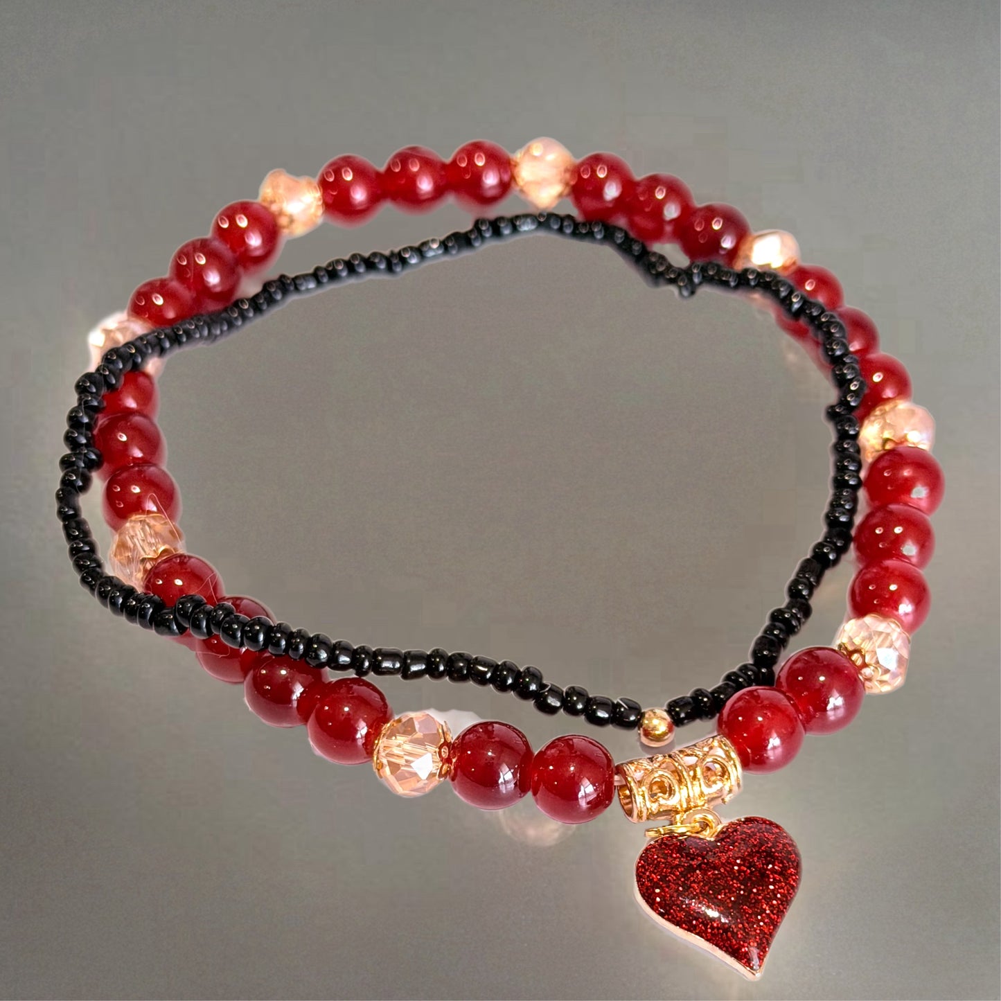 Red Heart Tumbler Bracelet