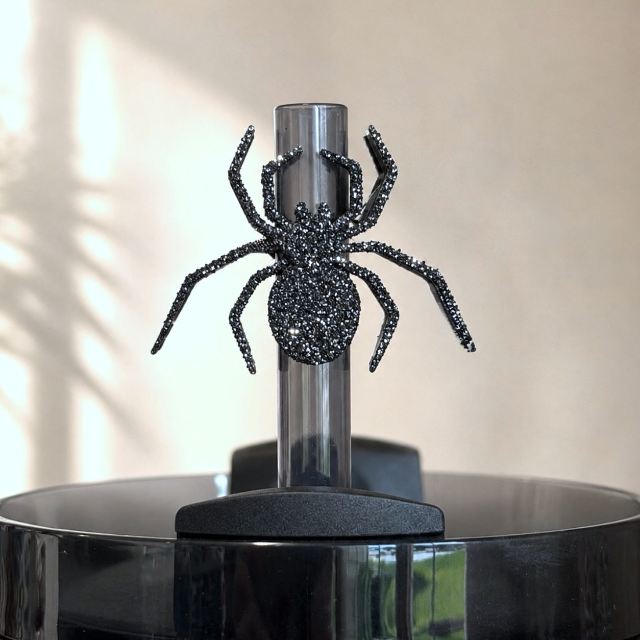 Glitter Spider Straw Charm