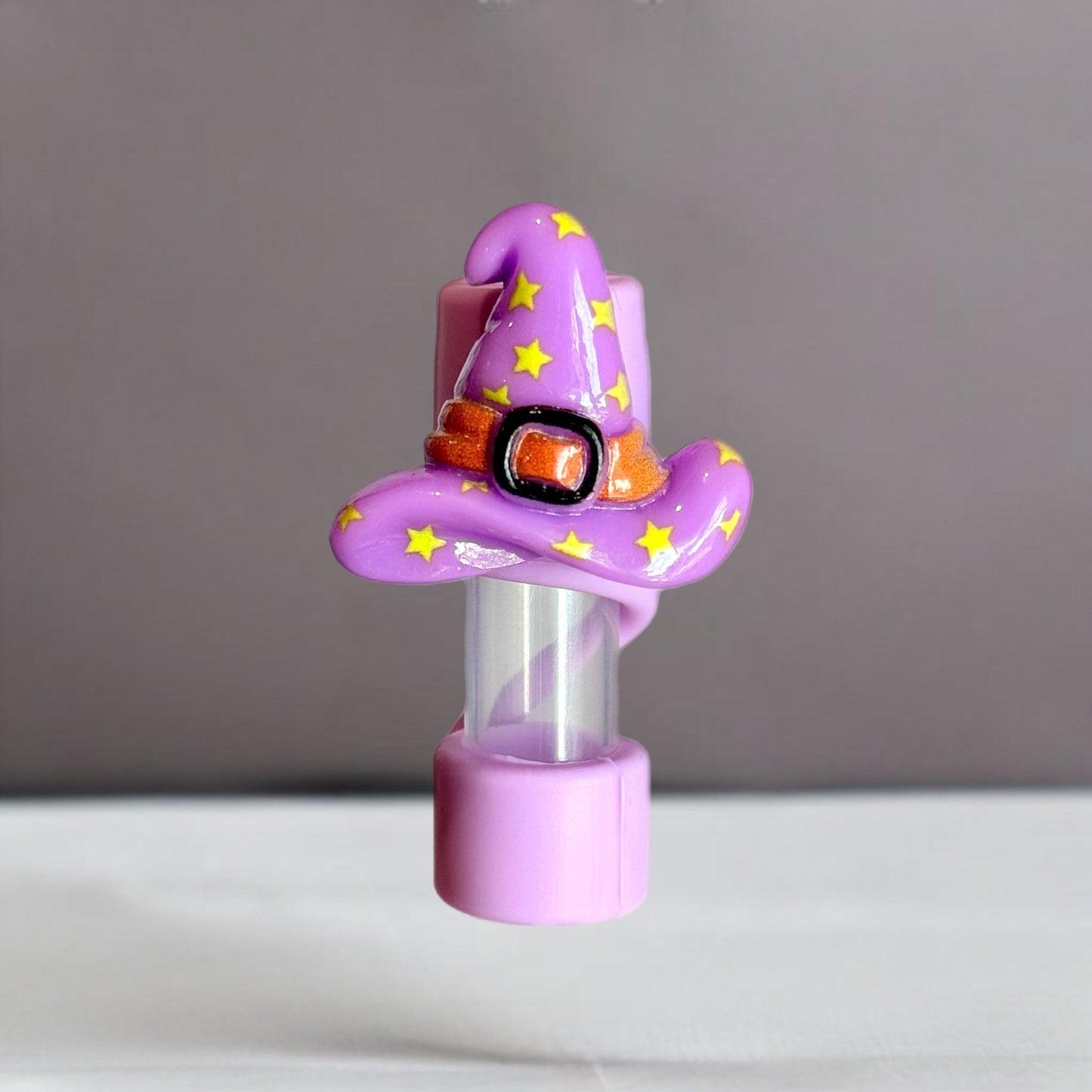 Witch Hat Straw Topper Purple