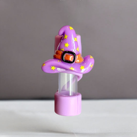 Witch Hat Straw Topper Purple