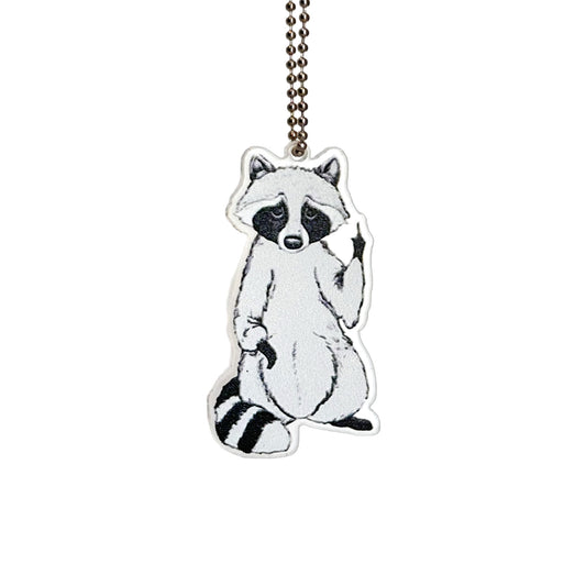 Pissy Raccoon Charm - Tumbler Handle Charm