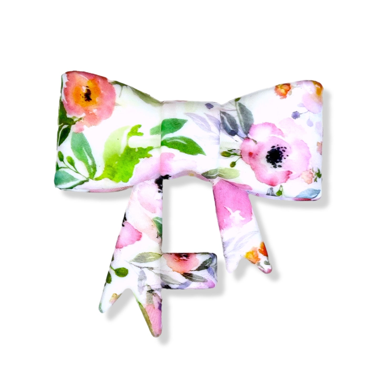 Watercolor Floral 3D Bow Straw Topper