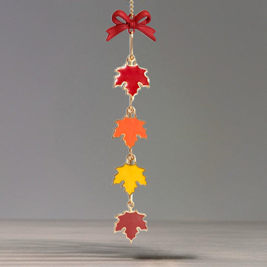 Fall Leaves Coquette Charm - Tumbler Handle Charm