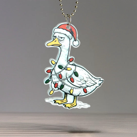 Christmas Goose Charm - Tumbler Handle Charm