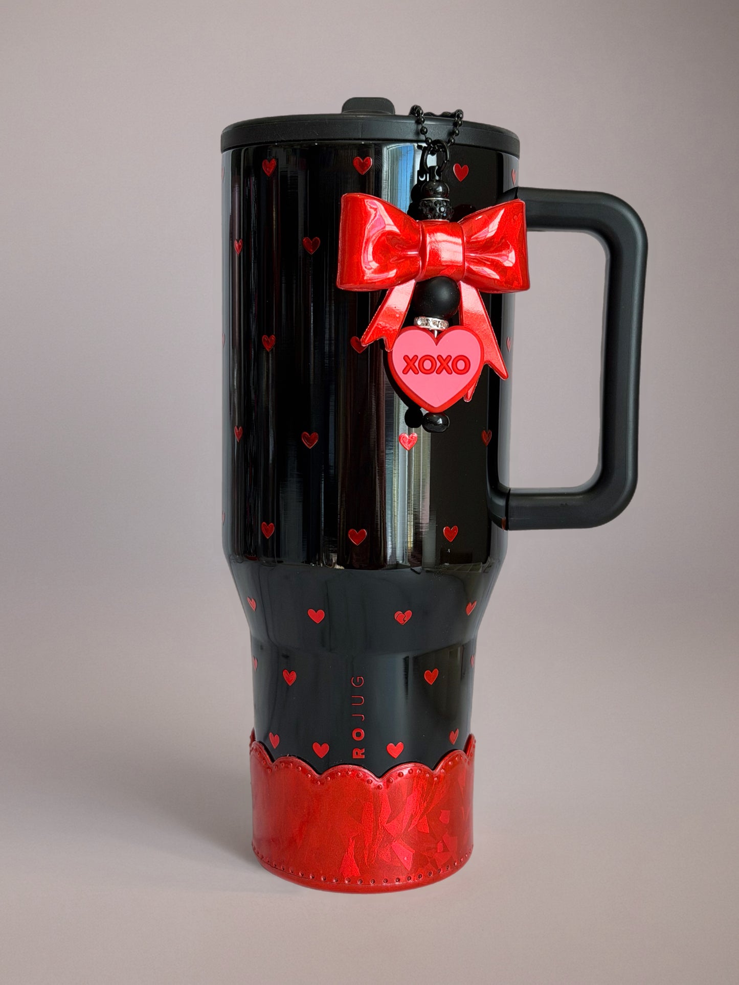 Queen of Hearts 3d Bow Charm - Tumbler Handle Charm