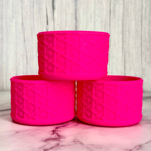 HOT PINK RATTAN Tumbler Boot -fits 20-40oz BY