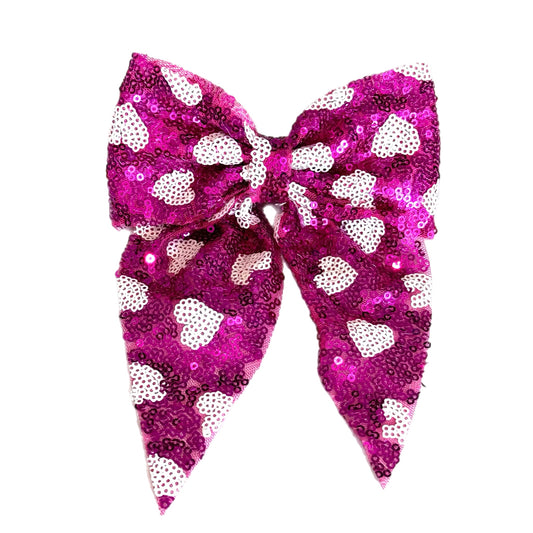 Pink Sequin Tumbler Bow