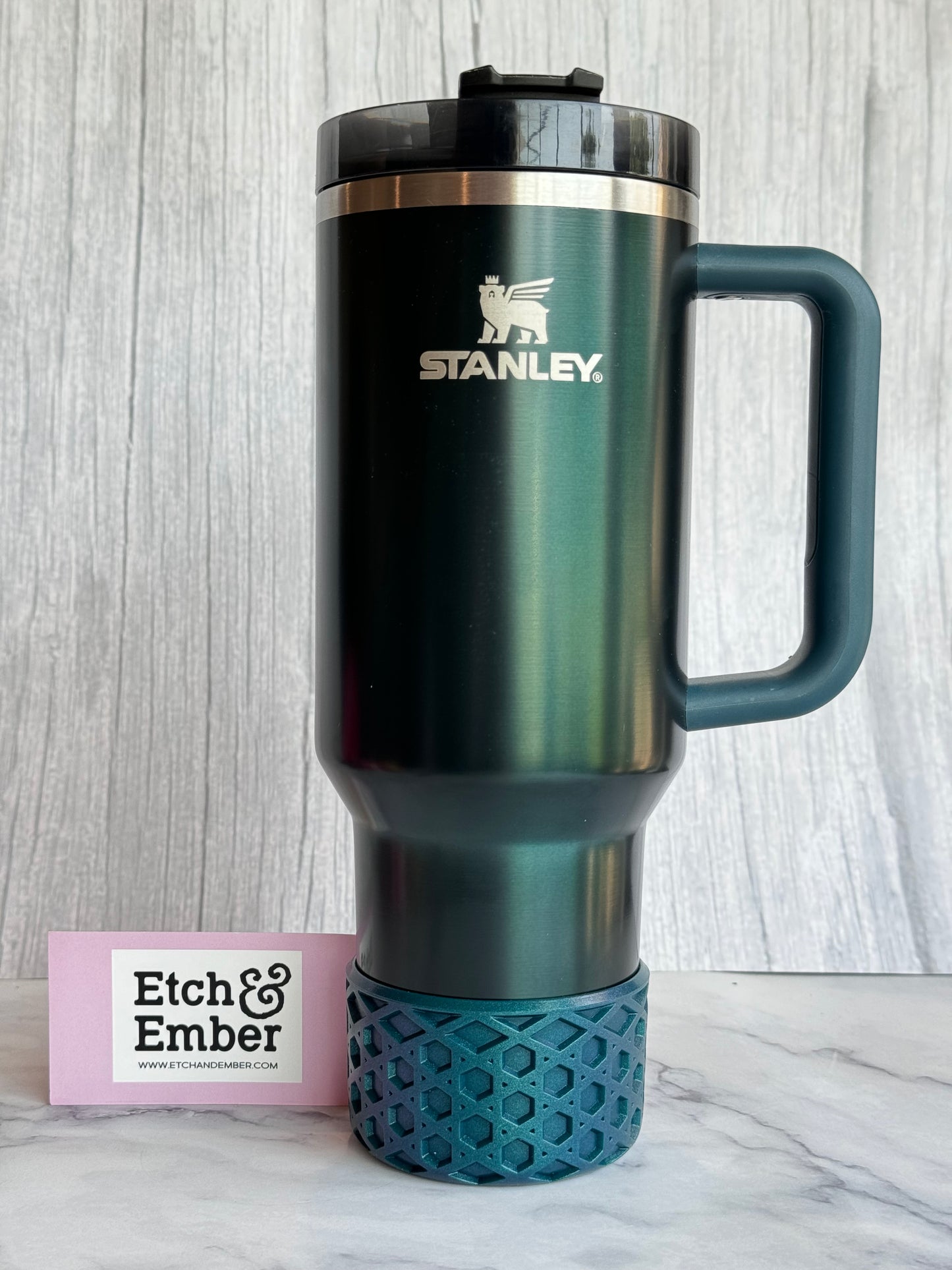 TEAL GLOW WAFFLE Tumbler Boot -fits 20-40oz New!