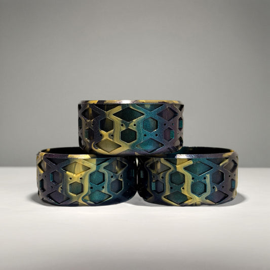 Black & Gold 2.75" Shorty Waffle Tumbler Boot