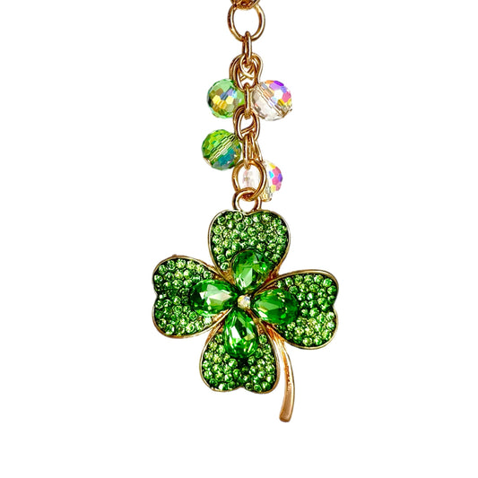 Bling Clover Charm - Tumbler Handle Charm