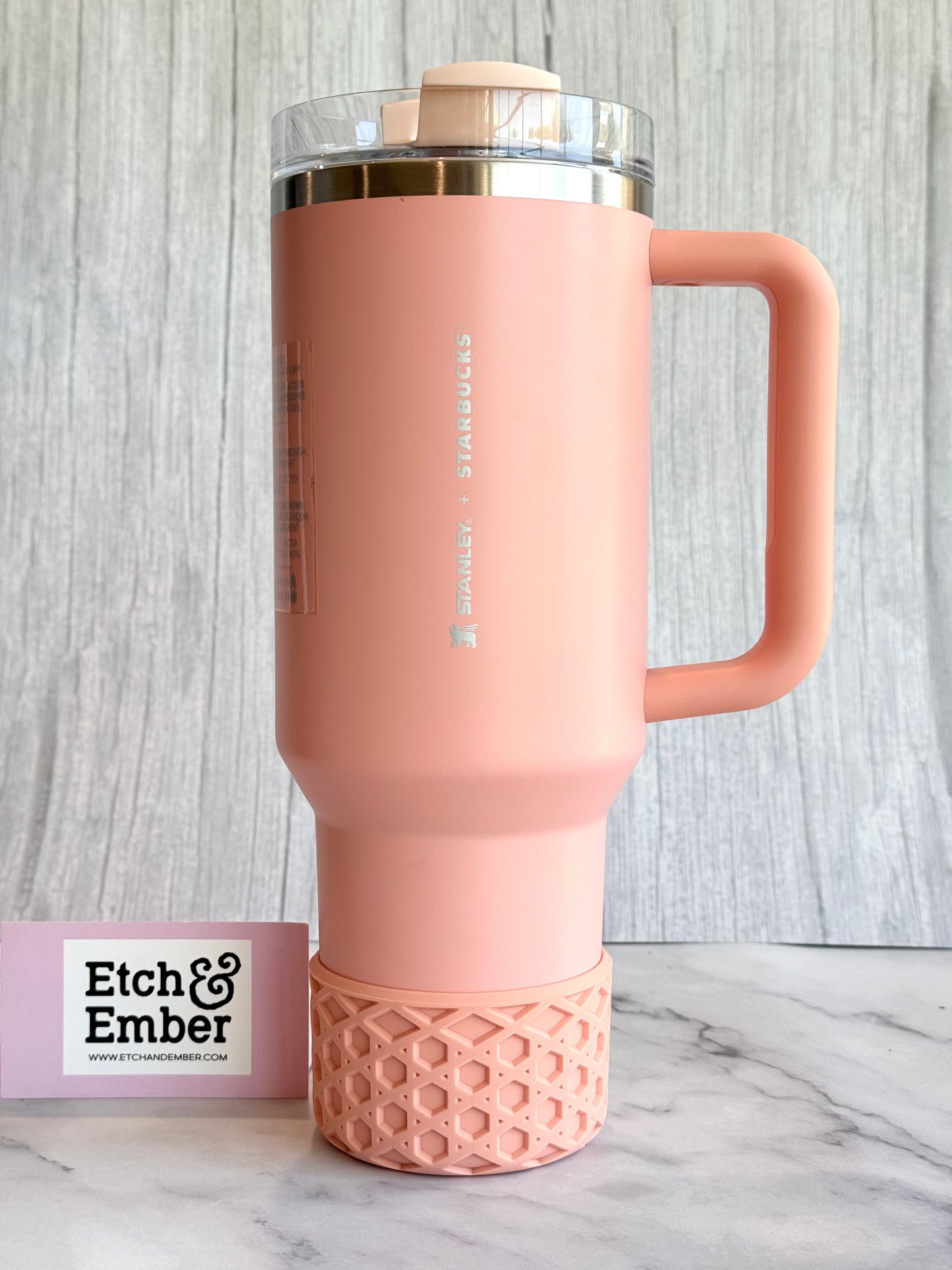 SxS Peach Waffle Tumbler Boot -Fall fits 20-40oz