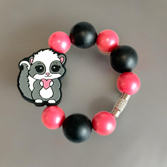 Lovey Skunk Bracelet - Tumbler Handle Charm