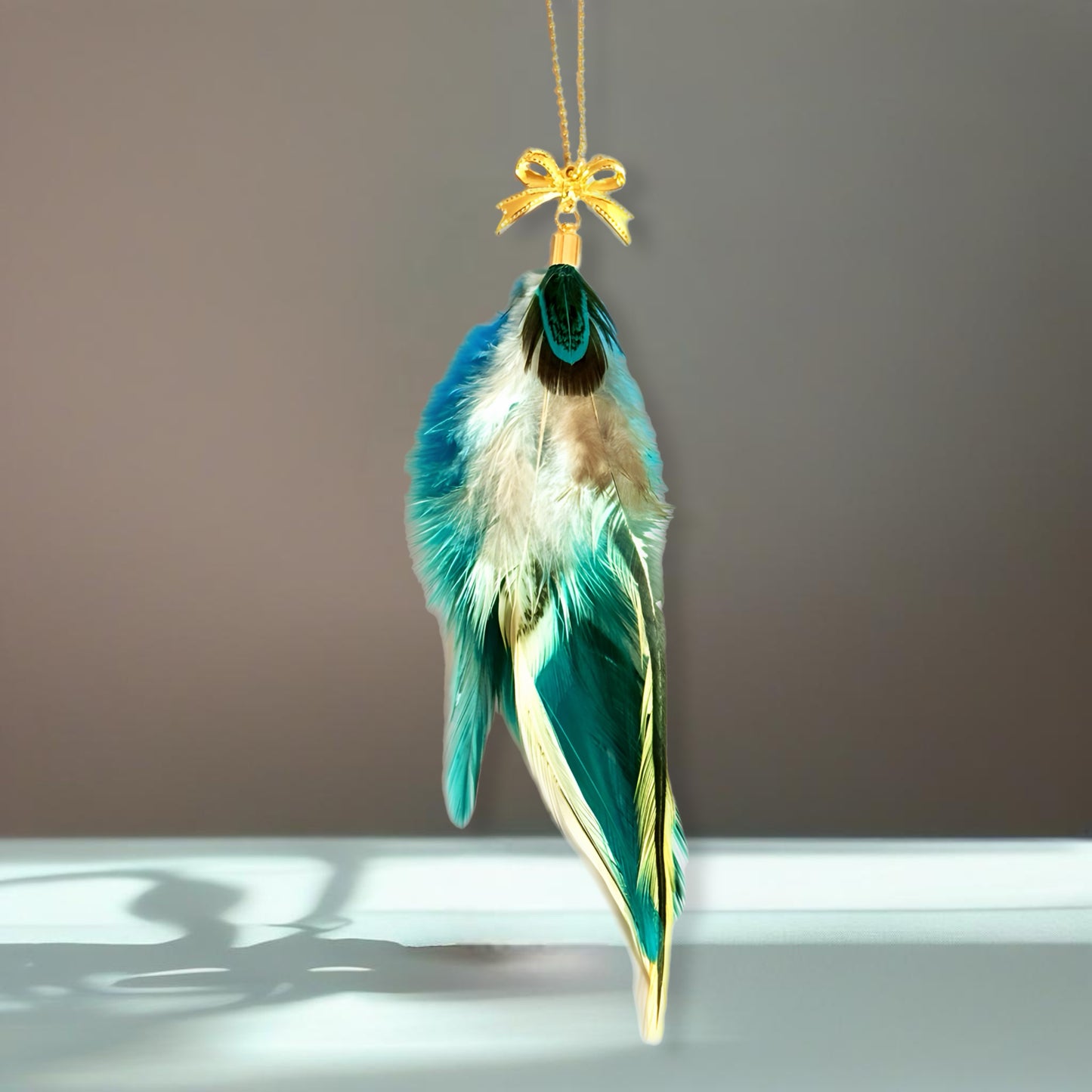 Peacock Feather Charm - Tumbler Handle Charm