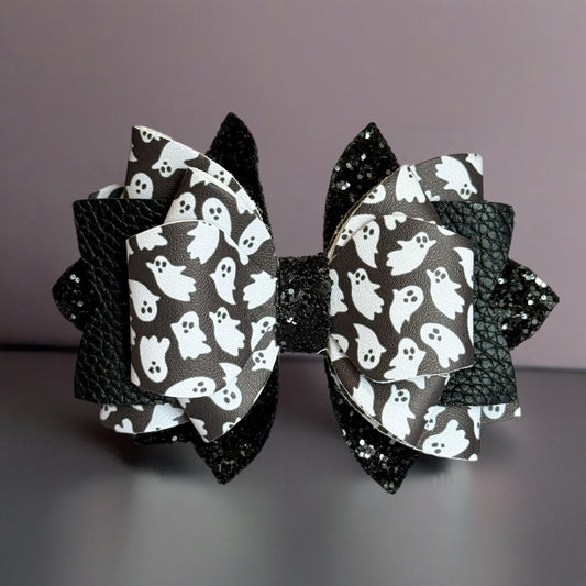 Ghosts Glitter Tumbler Bow
