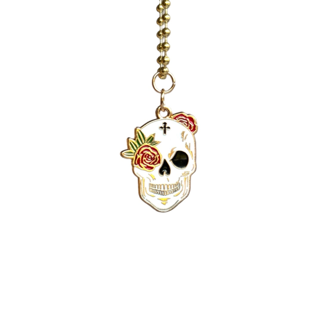 FLORAL SKULL Charm - Tumbler Handle Charm