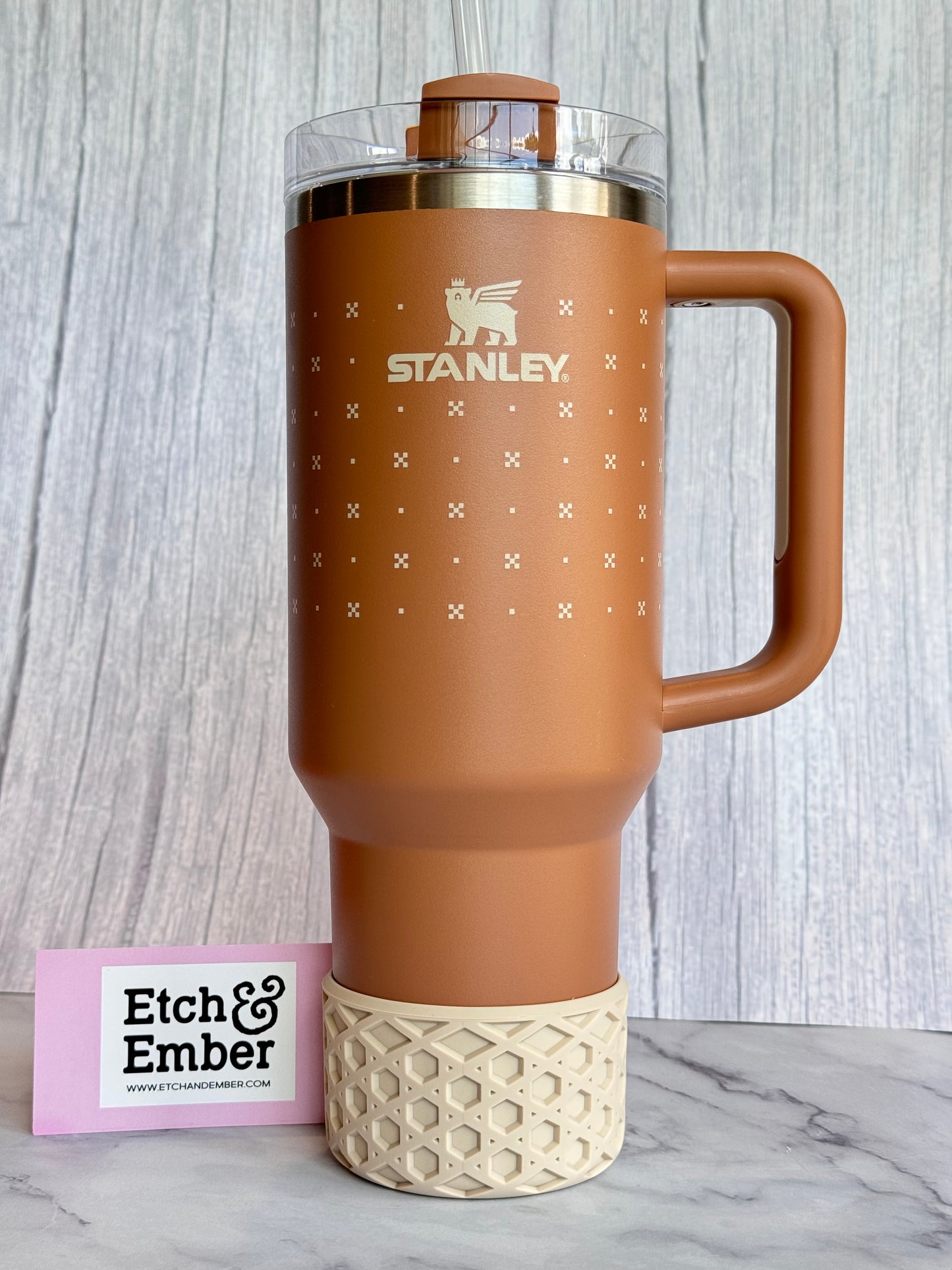 Oat Milk WAFFLE Tumbler Boot -fits 20-40oz New!