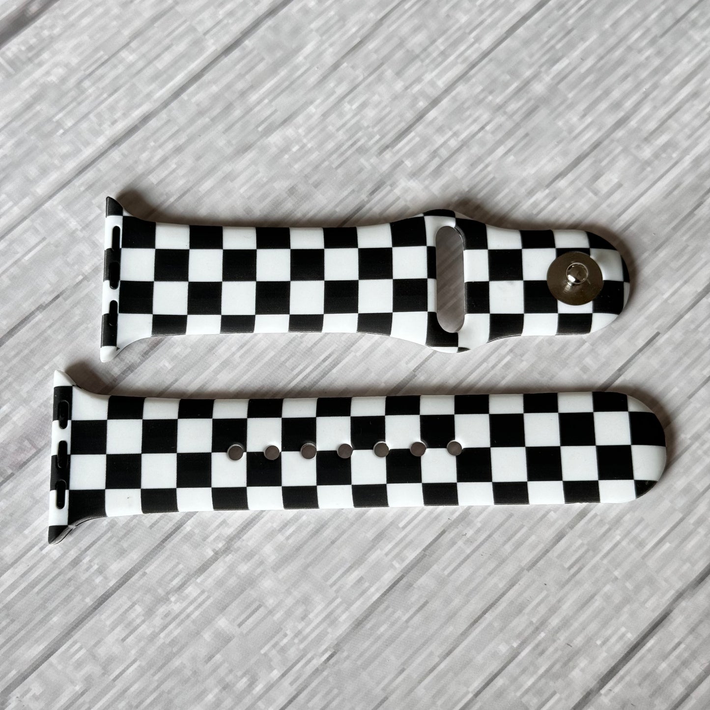 Apple Watch Band - BLACK & WHITE CHECKERS