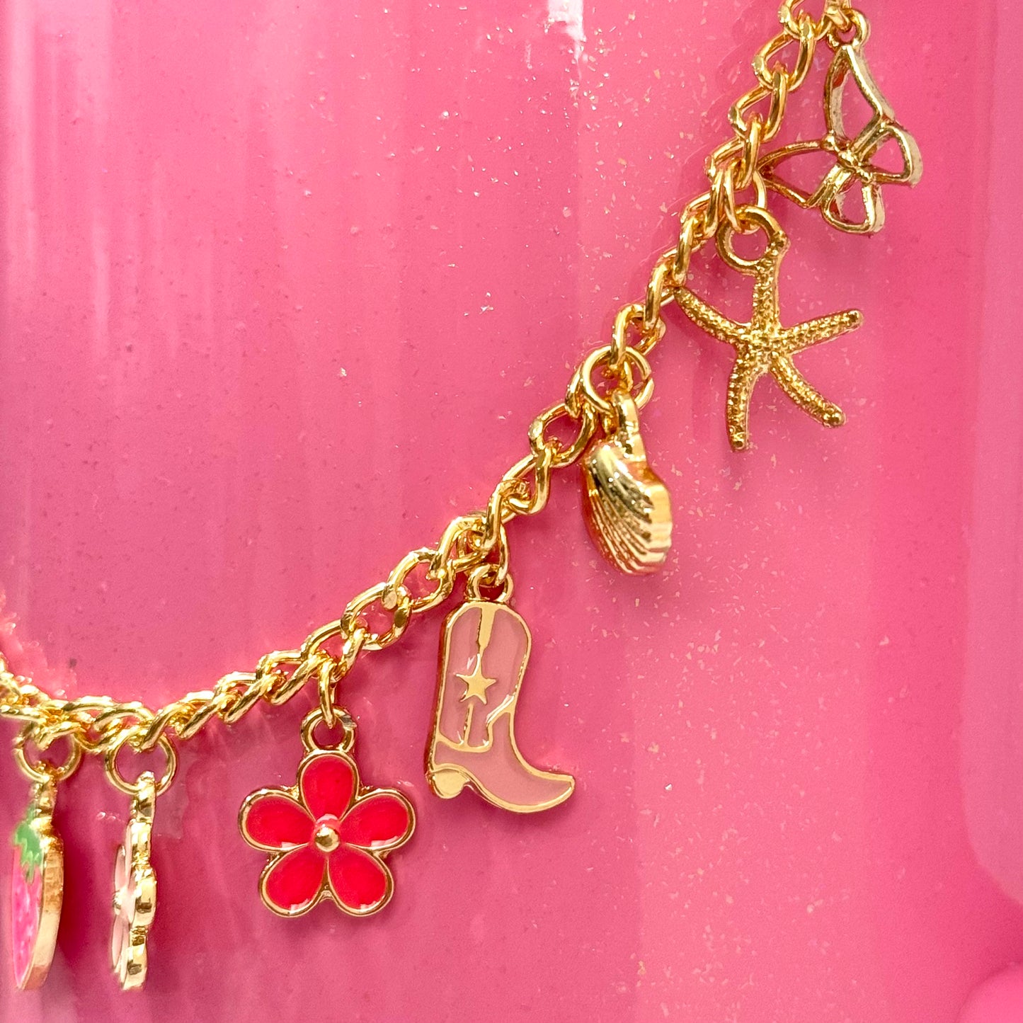 Strawberry Days Deluxe Tumbler Charm Necklace