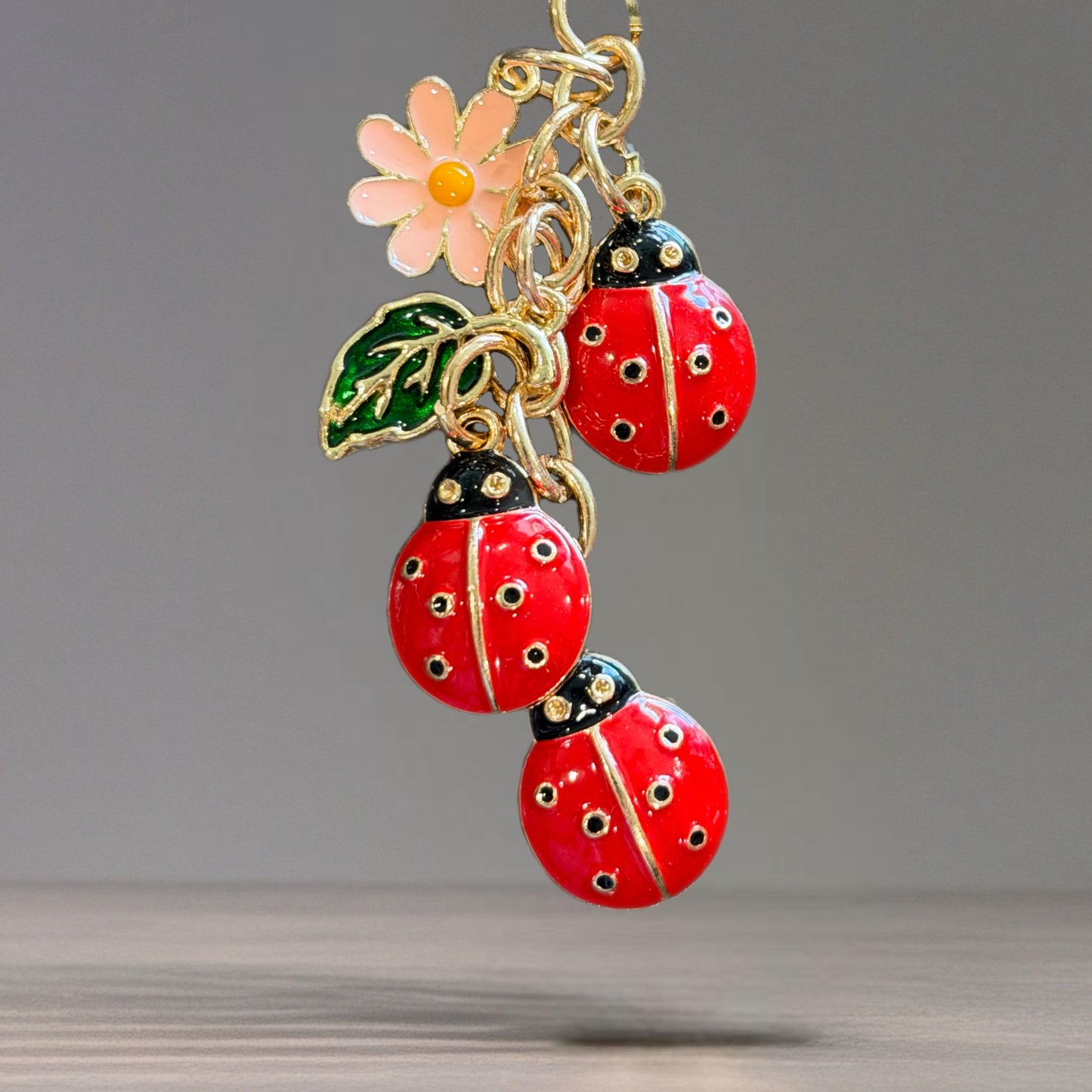 Red Ladybugs Charm - Tumbler Handle Charm