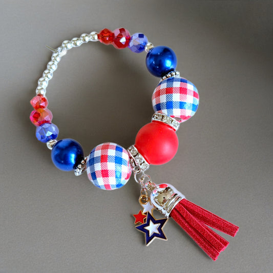 Quilted Americana Halo Charm - Tumbler Handle Charm