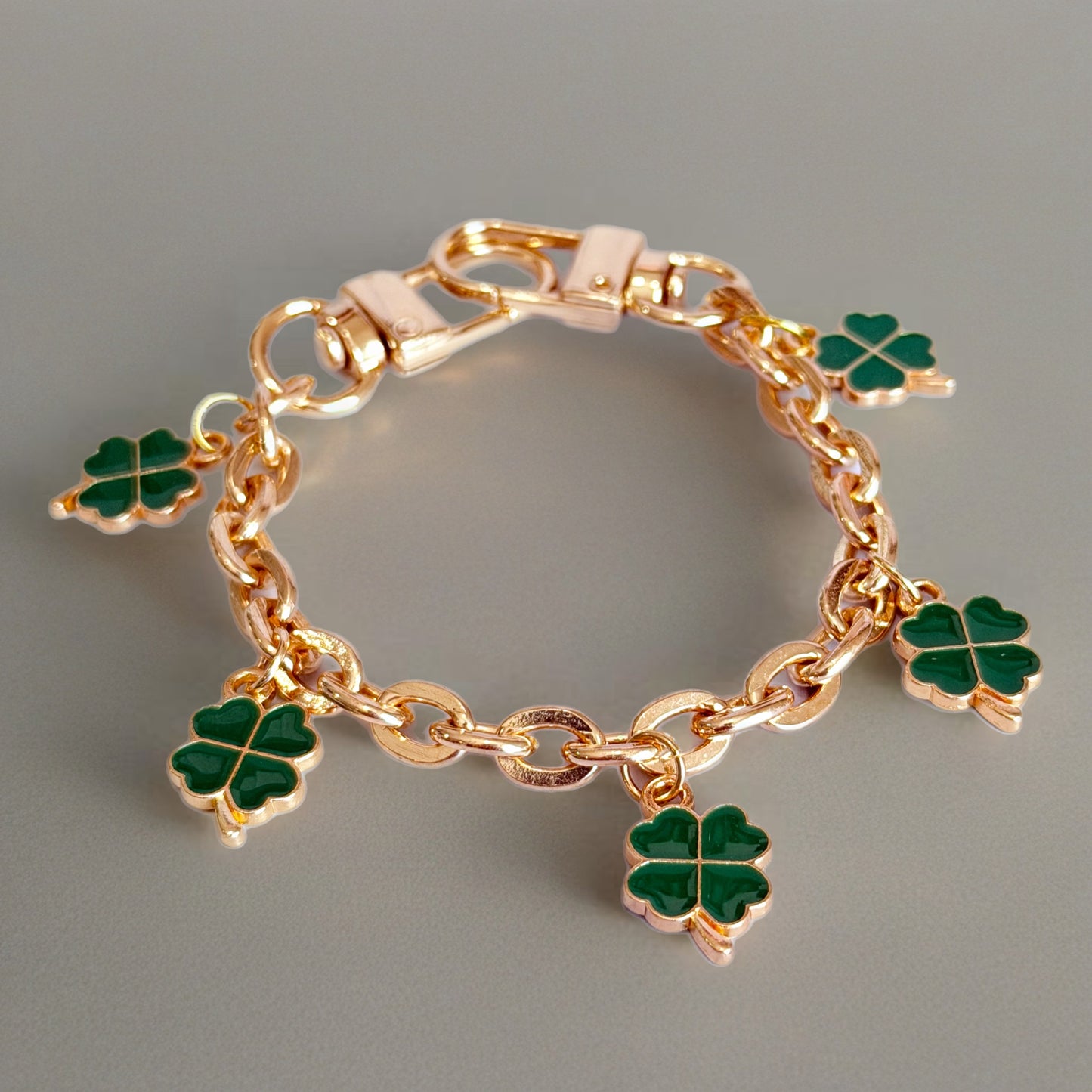 Lucky Clover Deluxe Tumbler Charm Necklace