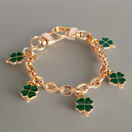 Lucky Clover Deluxe Tumbler Charm Necklace