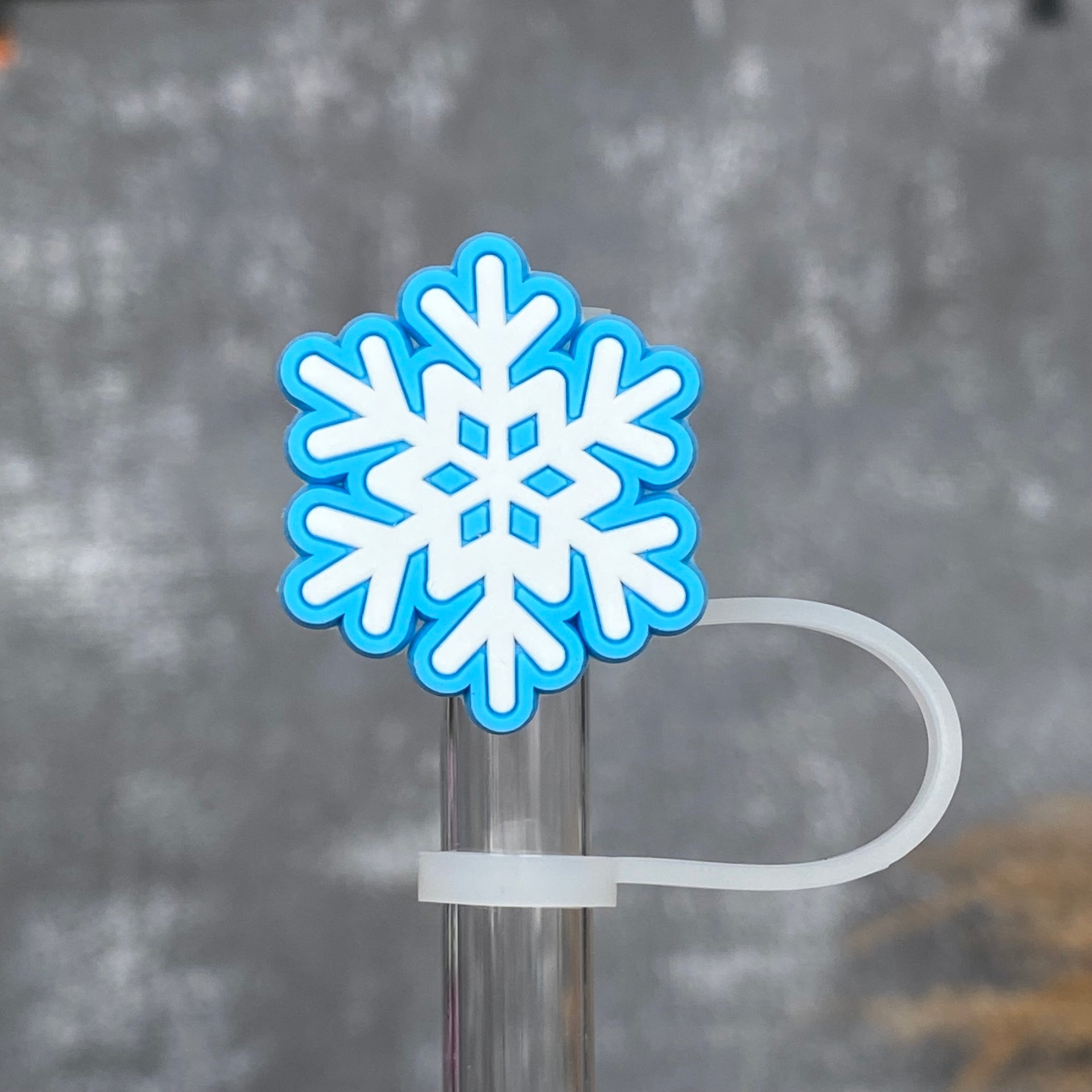 10 Piece Set Christmas SNOWFLAKE Straw Toppers – The Tumbler Grip