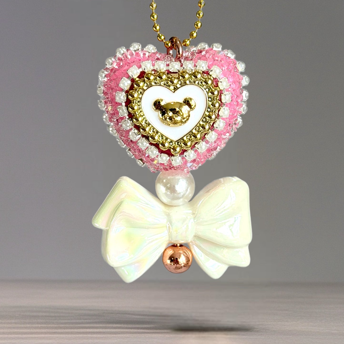 Blushing Bow Charm - Tumbler Handle Charm