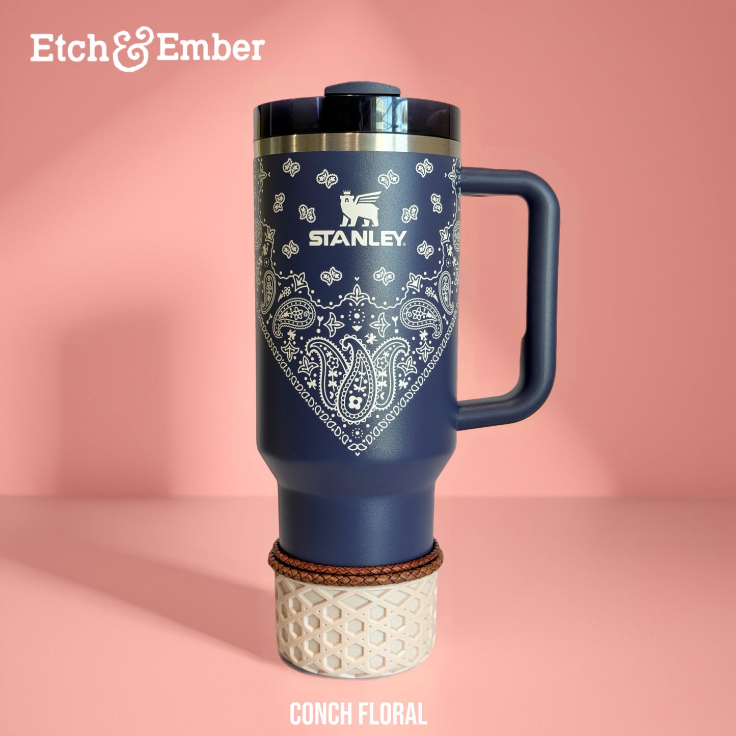 Conch Floral WAFFLE Tumbler Boot -fits 20-40oz