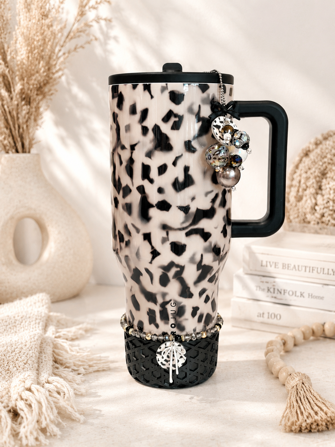 Blonde Tortoise Mini Bauble Charm - Tumbler Handle Charm