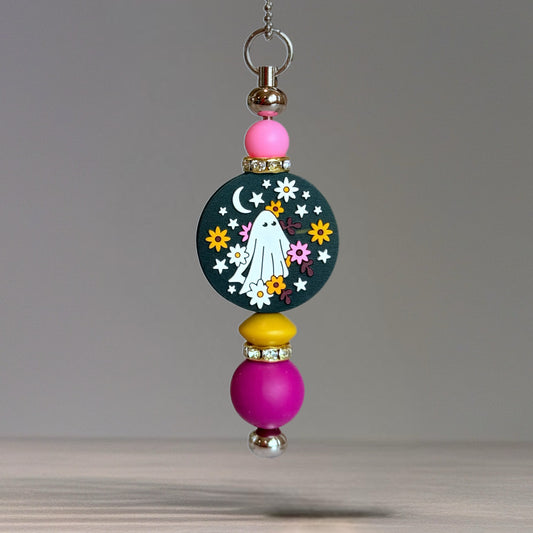 Floral GHOST Charm - Tumbler Handle Charm