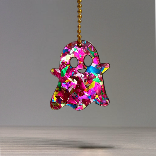 Flashy Ghost Charm - Tumbler Handle Charm