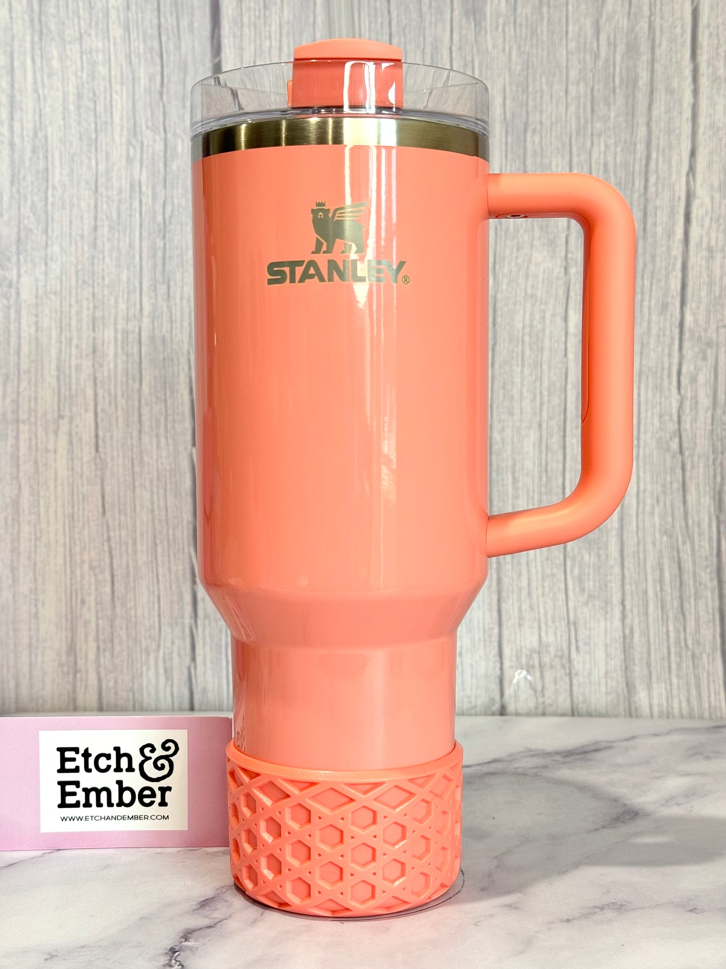 Coral Fixation Shimmer WAFFLE Tumbler Boot -fits 20-40oz New!