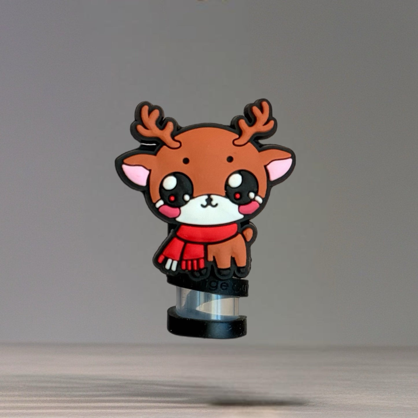 Cute Reindeer Straw Topper