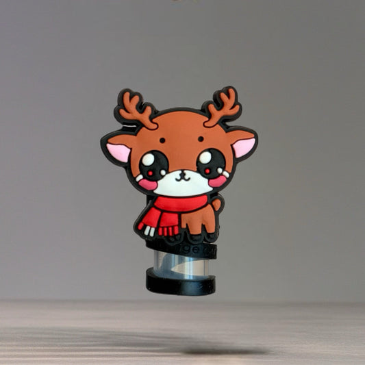 Cute Reindeer Straw Topper