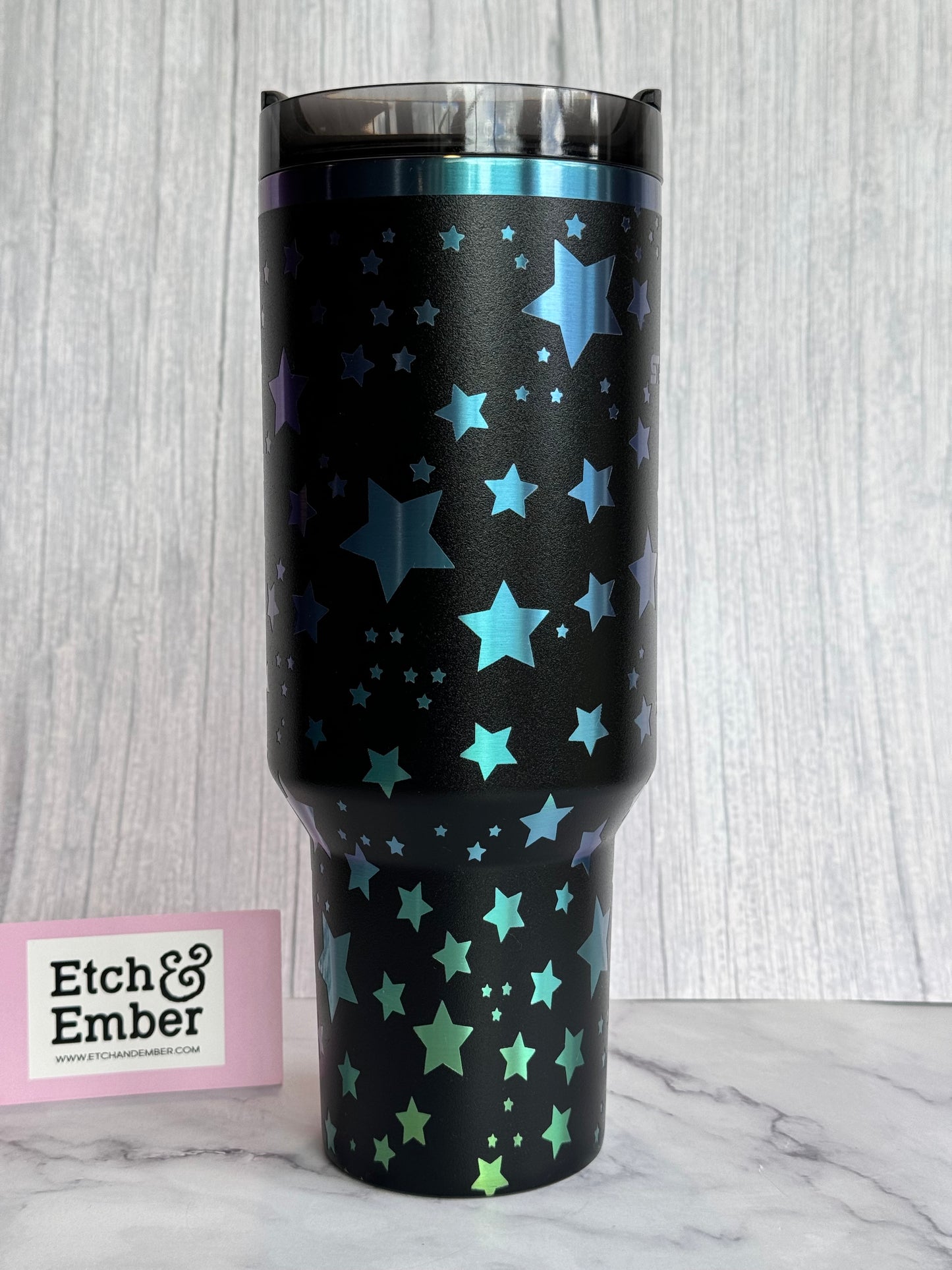 Stars Engraved Stanley 40oz- Ready to Ship- Chroma