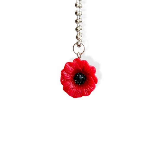 RED POPPY Charm - Tumbler Handle Charm