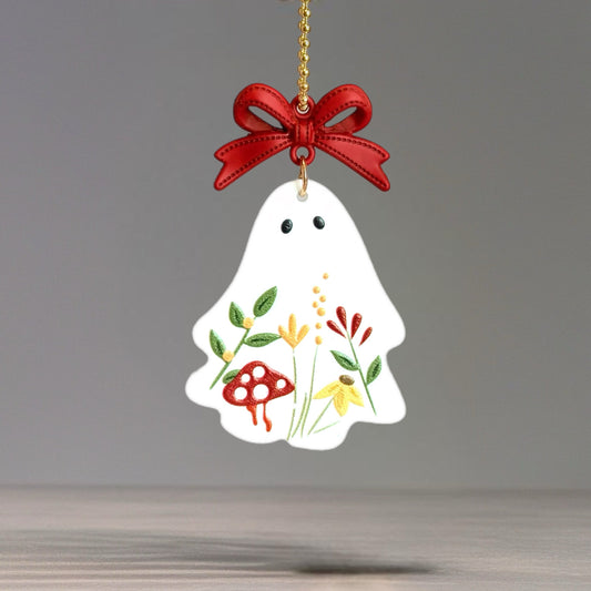 Coquette Ghost Charm - Tumbler Handle Charm