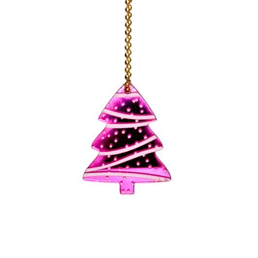 PINK BLING CHRISTMAS TREE Charm - Tumbler Handle Charm