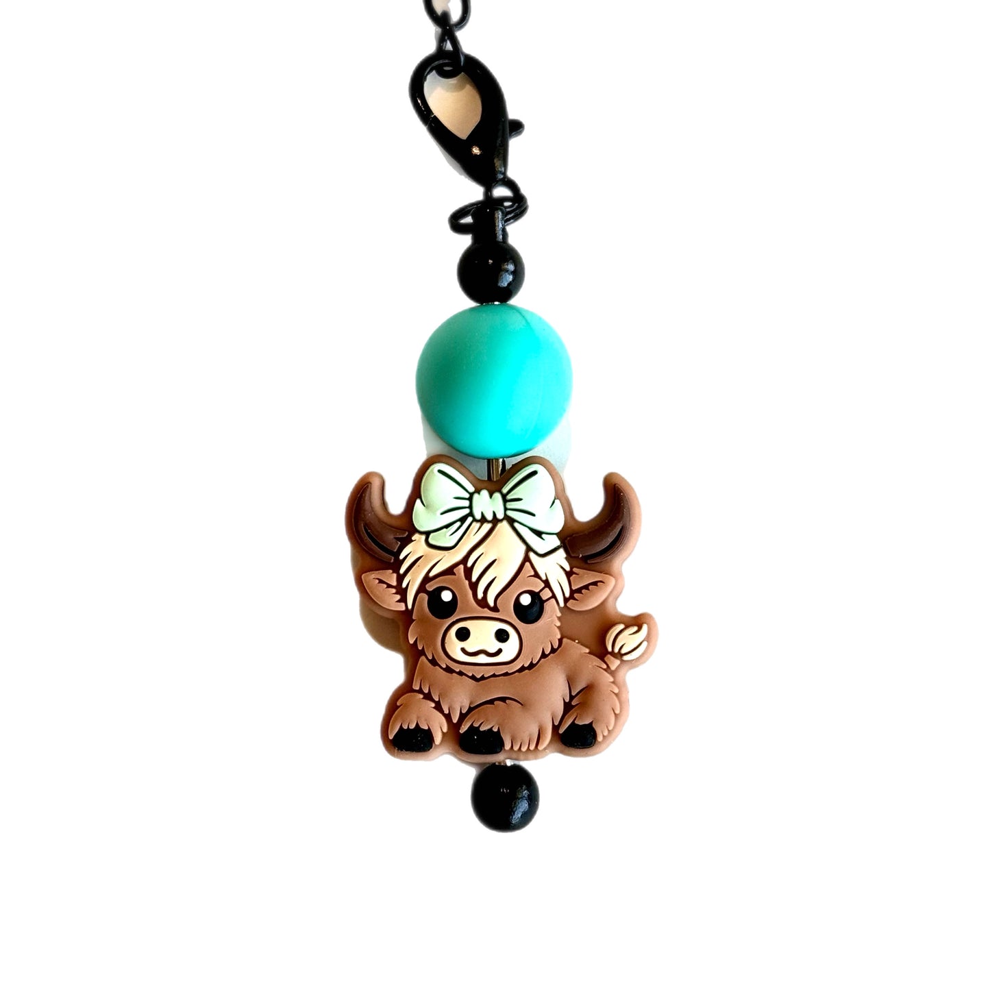 CUTIE HIGHLAND COW Charm - Tumbler Handle Charm