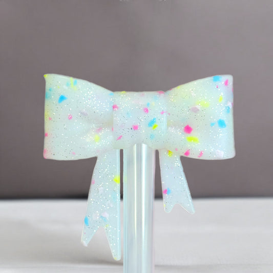 Sugar Sprinkle 3D Bow Straw Topper