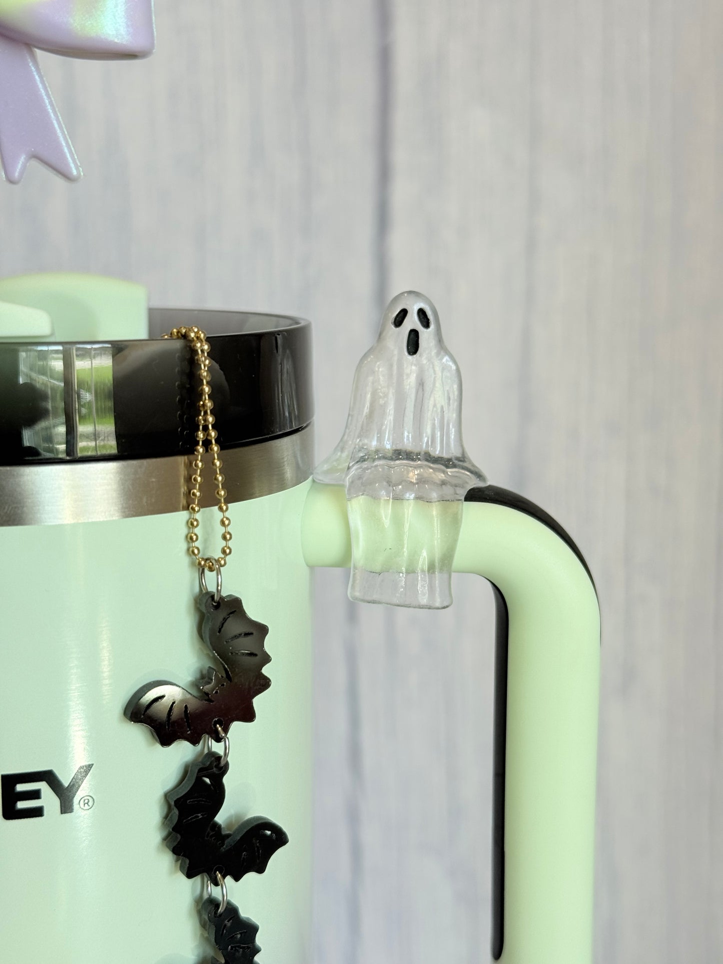 Sitting Ghost Charm - Tumbler Handle Charm