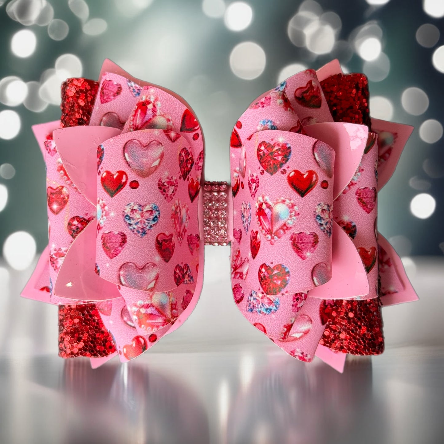 Gemstone Hearts Deluxe Tumbler Bow