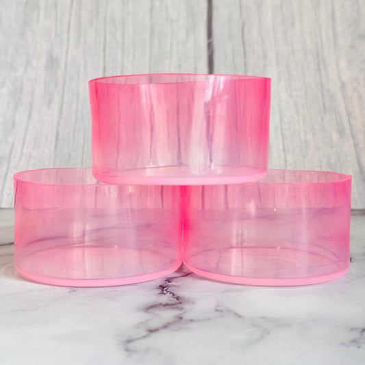 Clear Tinted Hot Pink Ombre Tumbler Boot -fits 20-40oz New!