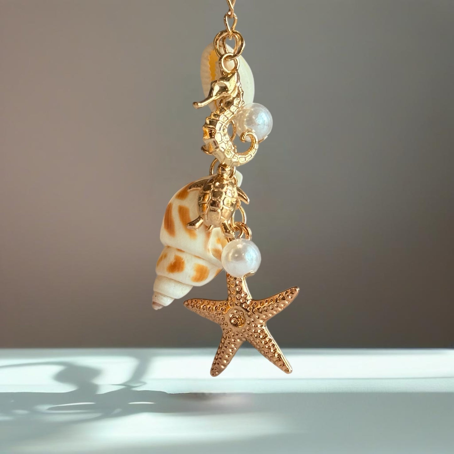 Sea Life & Shell Charm - Tumbler Handle Charm