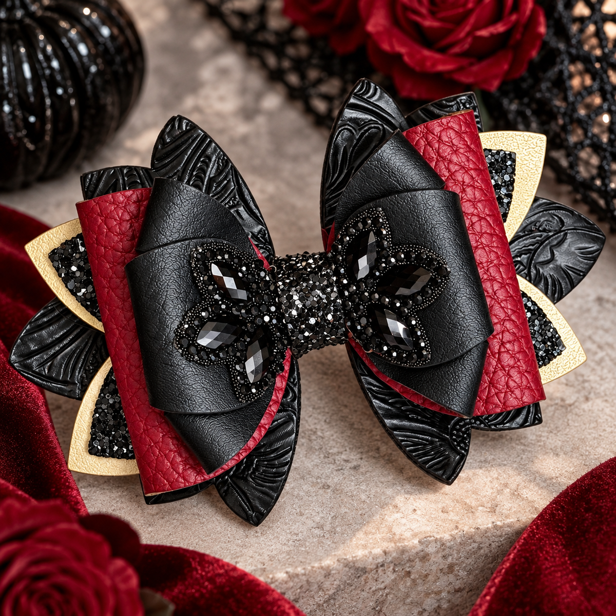 Bordeaux Lace VersaBow™ Universal Tumbler Bow
