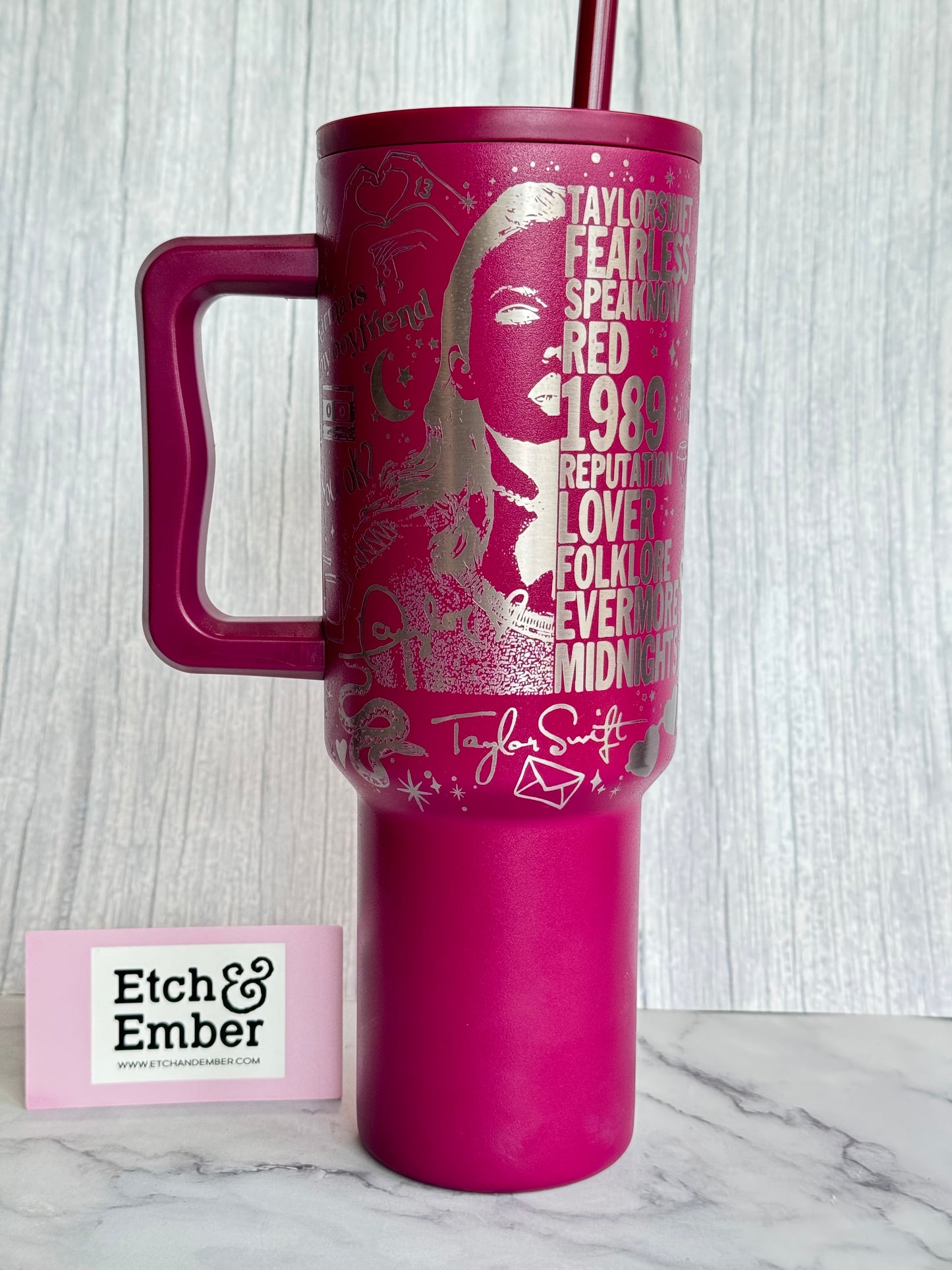 Swiftie Engraved Simple Modern 40oz- Ready to Ship- Orchid Sangria