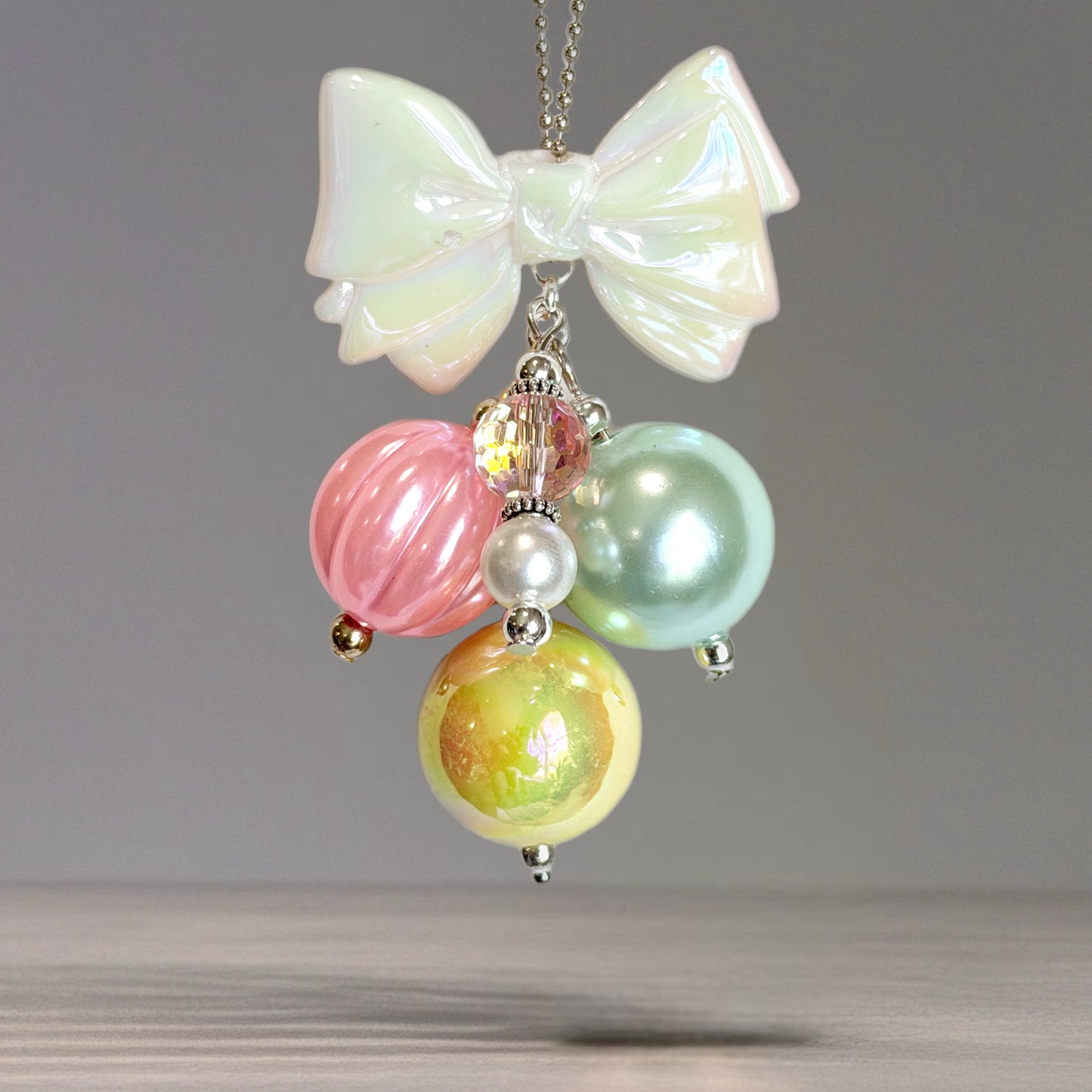 Pastel Checkers Mini Bauble Charm - Tumbler Handle Charm