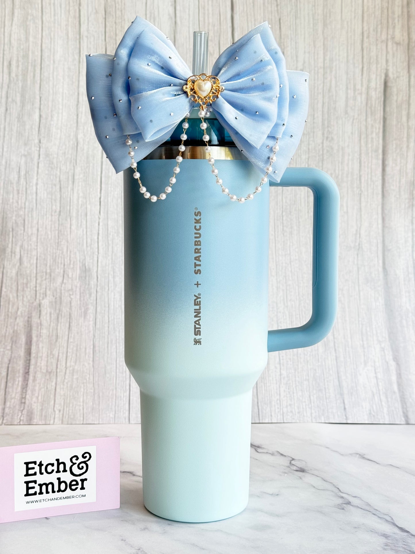 Cinderella Blue Tumbler Bow