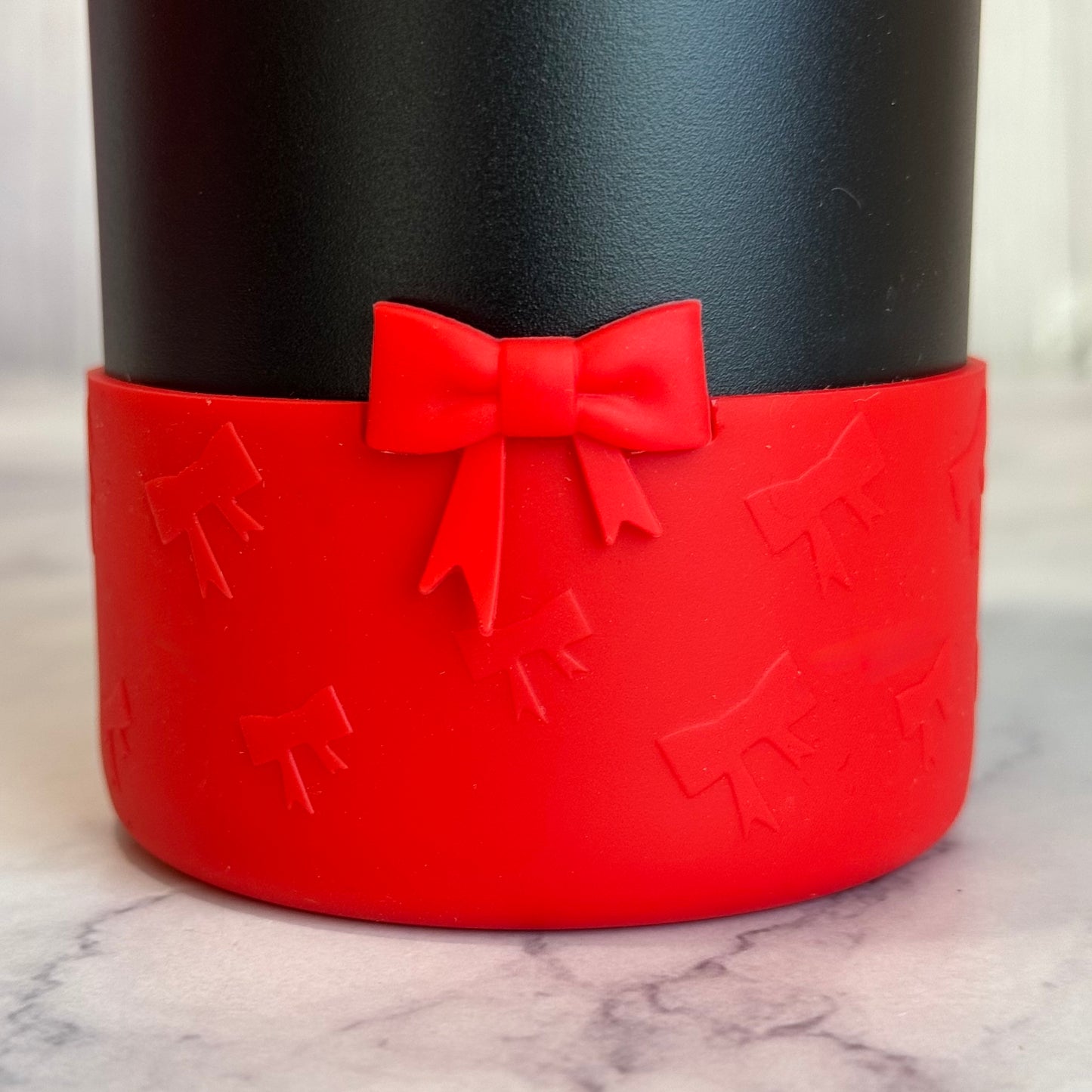 Red Mini Bows Tumbler Boot -fits 20-40oz New!